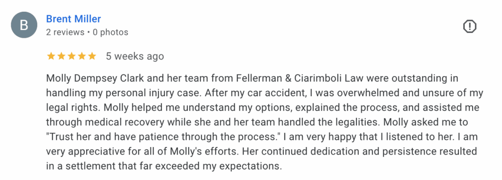 Scranton Personal Injury Client Review
